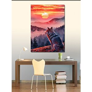 Kanvas Tablo Kurt Ve Gün Batımı 100x140 cm
