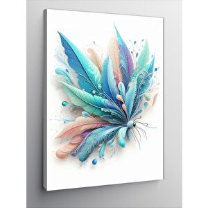 Kanvas Tablo Kuş Tüyü Kanatlı Kelebek 100x140 cm