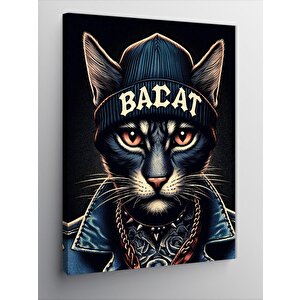 Kanvas Tablo Kötü Kedi