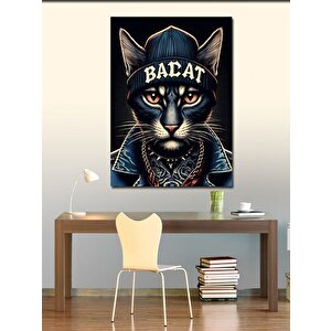 Kanvas Tablo Kötü Kedi