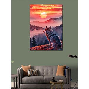 Kanvas Tablo Kurt Ve Gün Batımı 70x100 cm