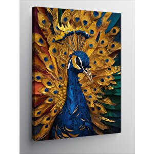 Kanvas Tablo Sarı Tavus Kuşu 70x100 cm
