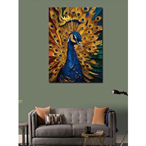 Kanvas Tablo Sarı Tavus Kuşu 70x100 cm