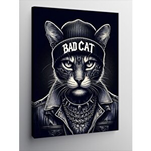 Kanvas Tablo Kötü Kedi 