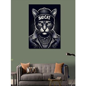 Kanvas Tablo Kötü Kedi 