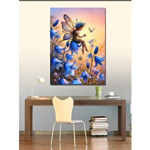 Kanvas Tablo Masum Tekir Kedi Ve Çiçekler 100x140 cm