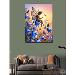 Kanvas Tablo Masum Tekir Kedi Ve Çiçekler 100x140 cm