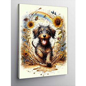 Kanvas Tablo Koşan Köpek 70x100 cm