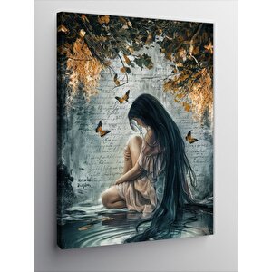 Kanvas Tablo Çiçekler Ve Kurukafa 100x140 cm