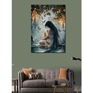 Kanvas Tablo Çiçekler Ve Kurukafa 100x140 cm