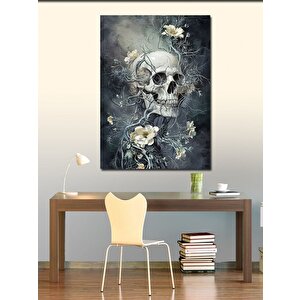 Kanvas Tablo Kuru Kafa Ve Çiçekler 100x140 cm