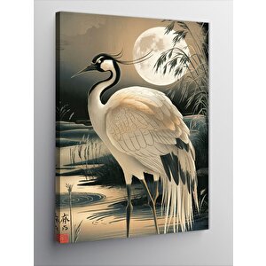Kanvas Tablo Dolunay Ve Tavus Kuşu