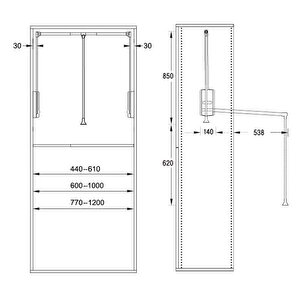 Elbi̇se Asansörü 77-120 Cm Arasinda