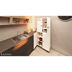 Natura Çok Amaçlı Mutfak Banyo Ayakkabılık Dolabı 60 Cm 6 Bölmeli