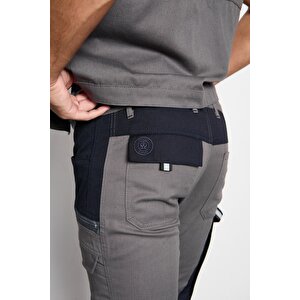 Orange Safety Gri Takım Berlin Harman Karışımı Yelek + Pantolon