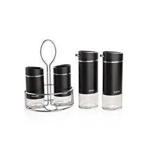 Silver Touch Yağlık+sirkelik Seti-5 Parça-siyah