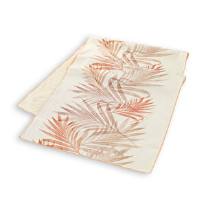Schafer Home Leaf Poly Linen Runner 45x150-kiremit