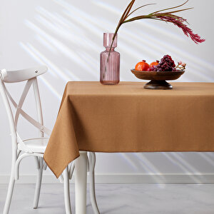 Home Bianca Keten Polyester Masa Örtüsü 160x250-kahverengi