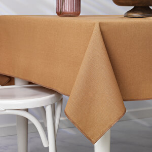 Home Bianca Keten Polyester Masa Örtüsü 160x250-kahverengi