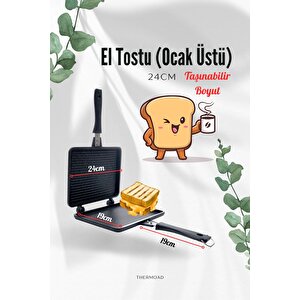 El Tostu | Ocak Üstü | Gri | 24cm