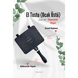 El Tostu | Ocak Üstü | Gri | 24cm