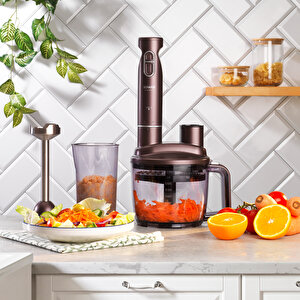 Chef Blend Mega Blender Set-kahverengi