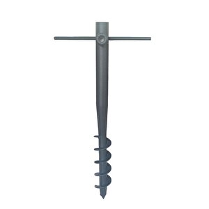 Plaj Şemsiye Sabitleme Kazığı Metal Burgulu Kazığı Güçlü Plaj Şemsiyesi Direk Sabitleyici