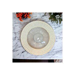 Perla Ayakli Sunum Tabak 33 Cm