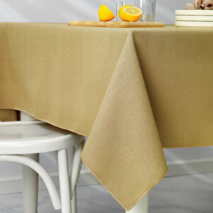 Schafer Home Bianca Keten Polyester Masa Örtüsü 160x250-yeşil