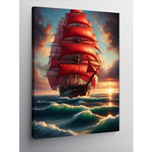 Kanvas Tablo Yelkenli Gemi 70x100 cm