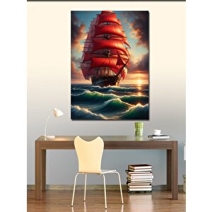 Kanvas Tablo Yelkenli Gemi 70x100 cm