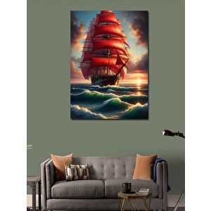 Kanvas Tablo Yelkenli Gemi 70x100 cm