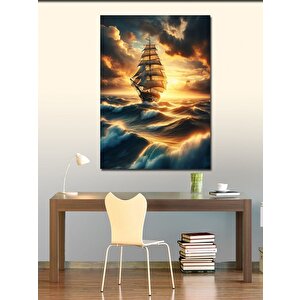 Kanvas Tablo Okyanustaki Gemi 100x140 cm