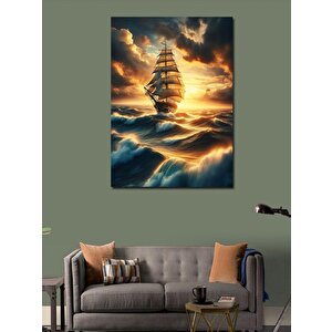 Kanvas Tablo Okyanustaki Gemi 100x140 cm