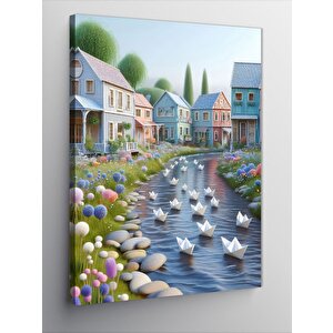 Kanvas Tablo Kağıttan Gemiler 70x100 cm