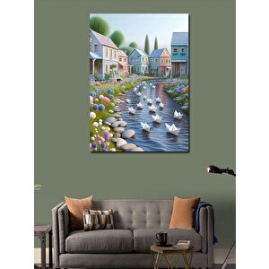 Kanvas Tablo Kağıttan Gemiler 70x100 cm