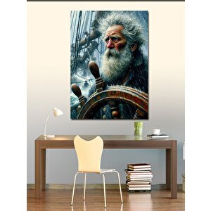 Kanvas Tablo Fırtınada Gemi Süren Adam 70x100 cm