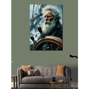 Kanvas Tablo Fırtınada Gemi Süren Adam 70x100 cm