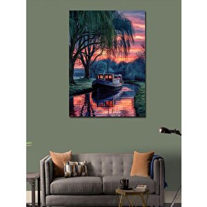 Kanvas Tablo Nehirdeki Tekne 70x100 cm