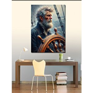 Kanvas Tablo Fırtınada Gemi Süren Adam 70x100 cm