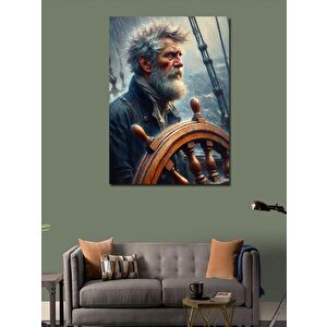 Kanvas Tablo Fırtınada Gemi Süren Adam 70x100 cm