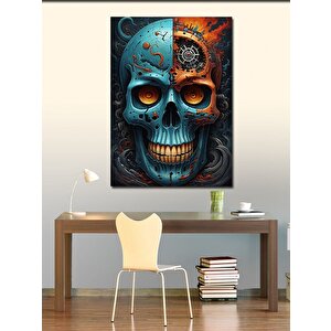 Kanvas Tablo Gelince Çiçeği Kadın Ve Kelebek 100x140 cm