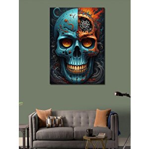 Kanvas Tablo Gelince Çiçeği Kadın Ve Kelebek 100x140 cm