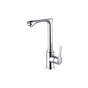 Abdestlik Yüksek Kuğu Lavabo Bataryası Pirinç Gövde