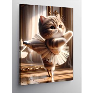 Kanvas Tablo Dans Eden Kedi 70x100 cm
