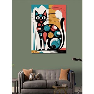 Kanvas Tablo Desenler Ve Kedi 100x140 cm