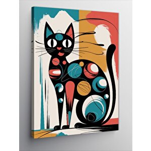 Kanvas Tablo Desenler Ve Kedi