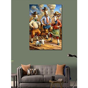 Kanvas Tablo Sevimli Keçiler 70x100 cm