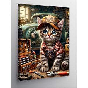 Kanvas Tablo Tamirci Kedi