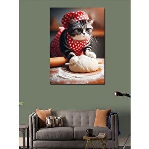 Kanvas Tablo Un Yoğuran Kedi